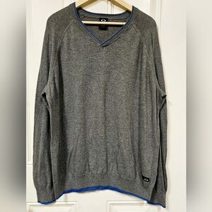 oakley gray Pullvover V- neck Sweater Size XXL